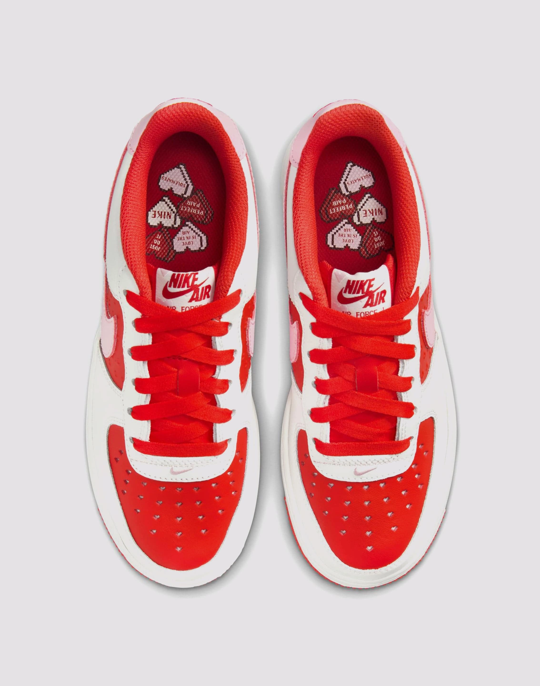 Nike Air Force 1 Grade School Girls' "Summit White/Pink Foam/Lt Crimson" Wool - sourced fashion