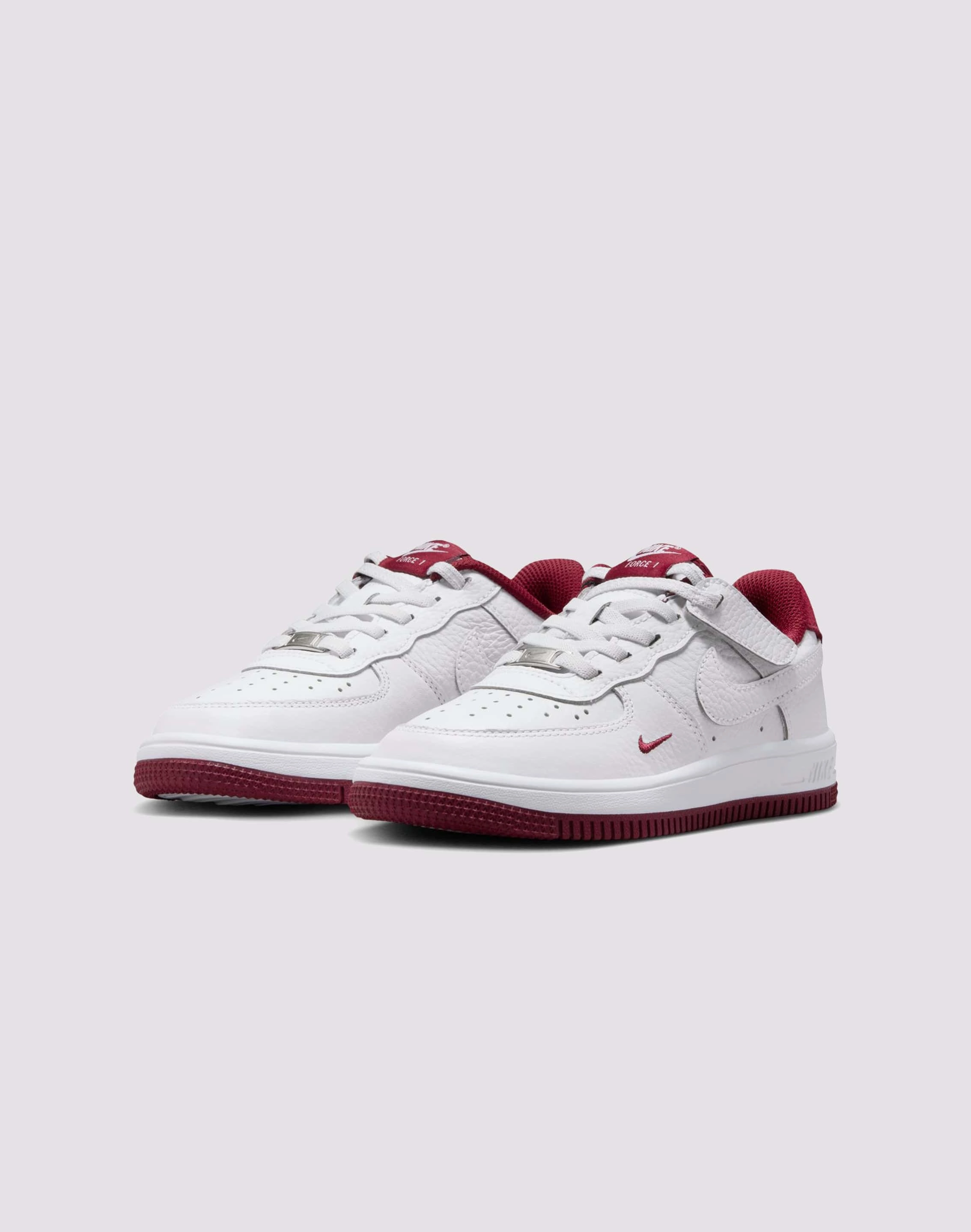 Nike Air Force 1 Low EasyOn LV8 3 Preschool Boys' "White/Team Red" Lace - detailed fashion