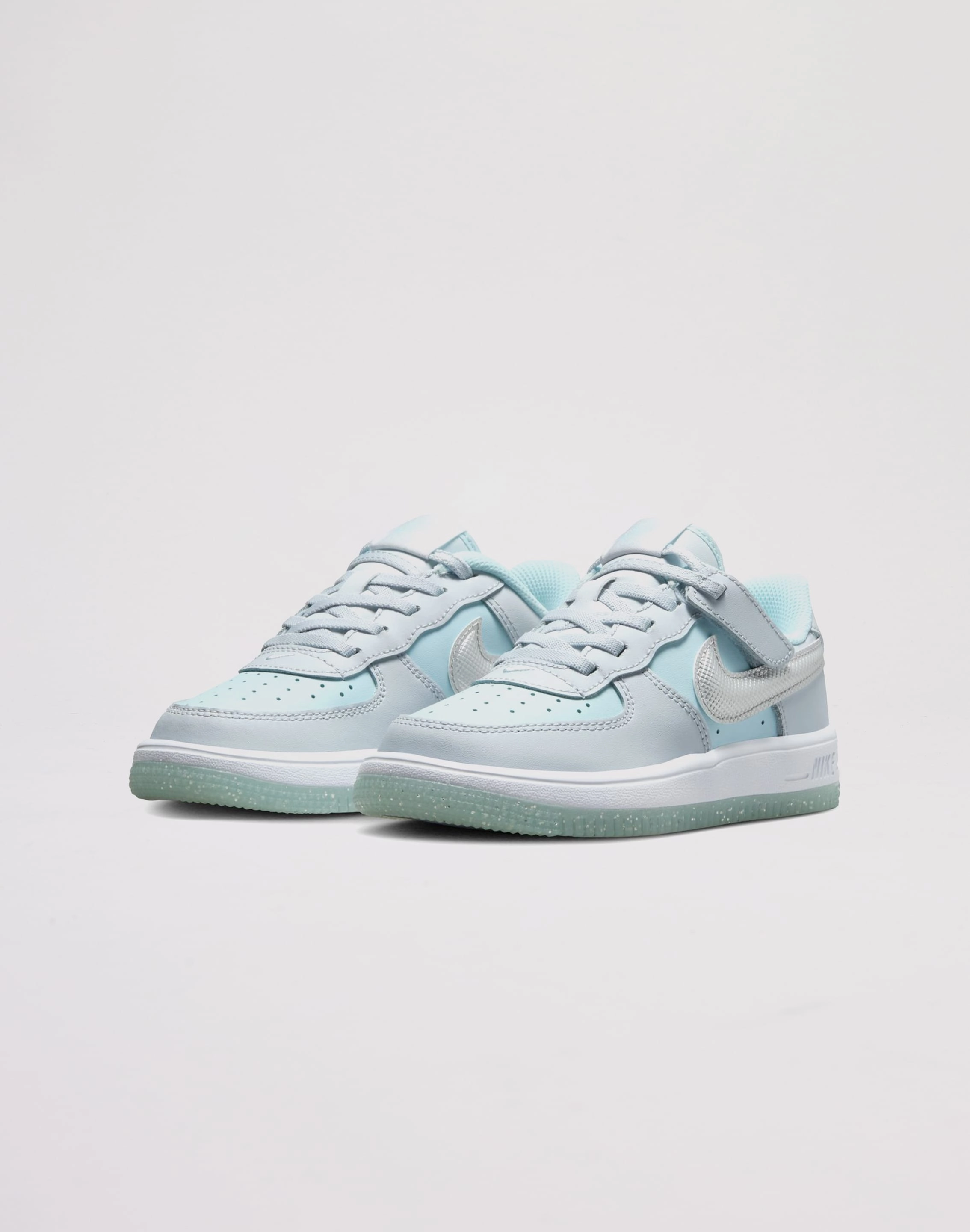 Nike Air Force 1 Low EasyOn Toddler Girls' "Pure Platinum/Metallic Silver" Activewear gear