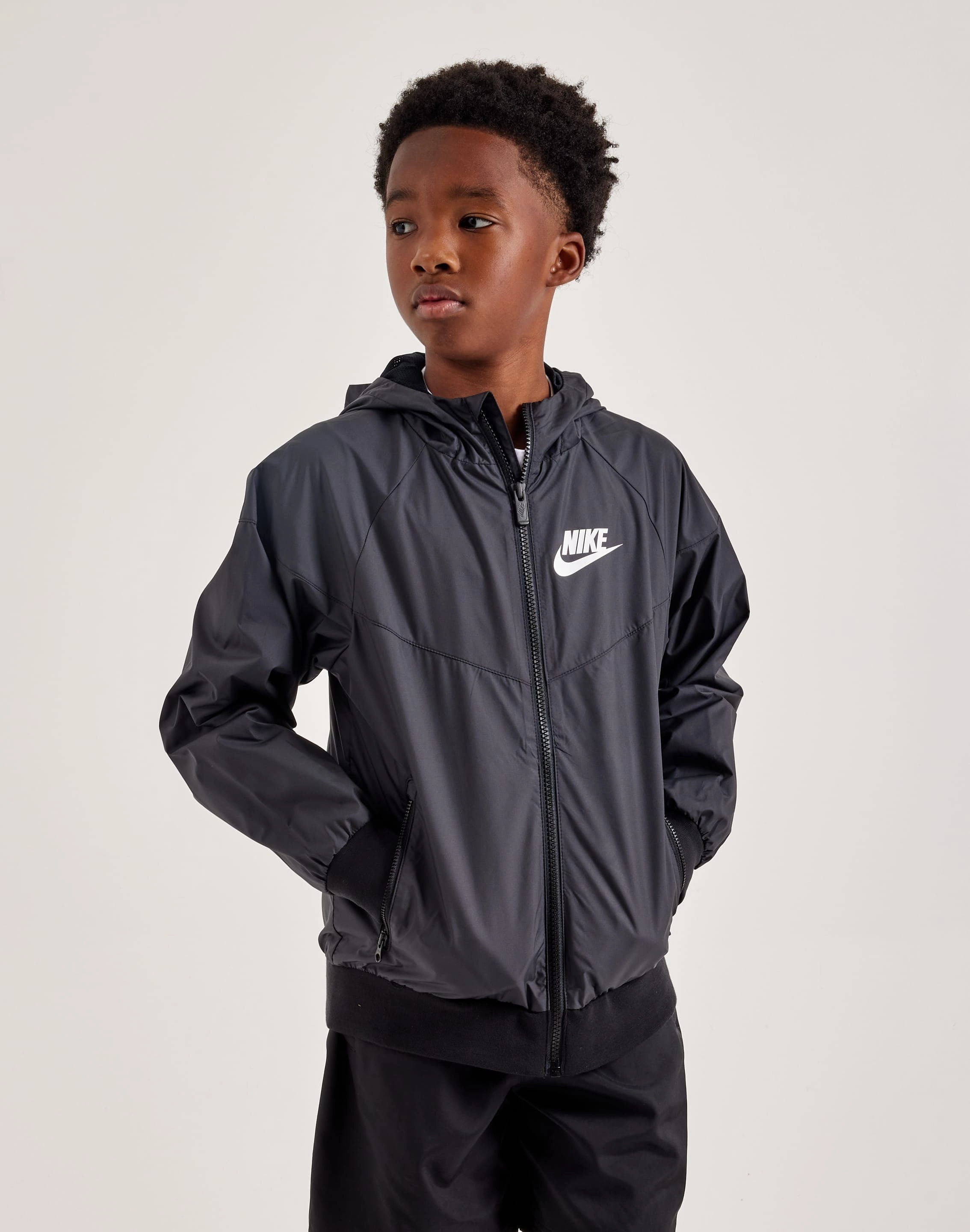Nike Windrunner Hooded Jacket Grade-School Embroidered fashion