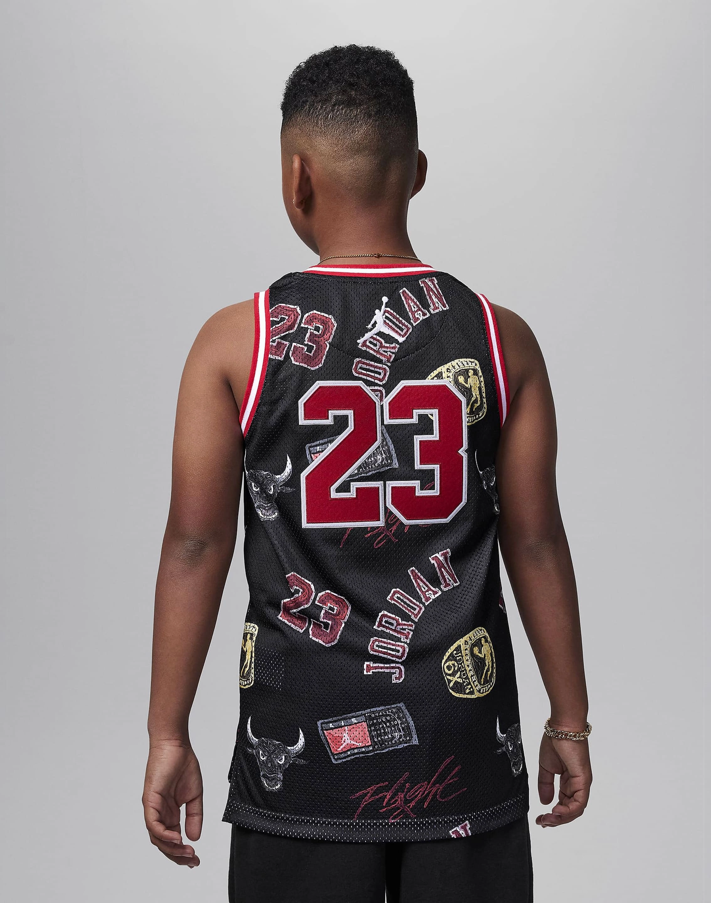 Nylon - included fashion Jordan 23 Striped Jersey Grade-School