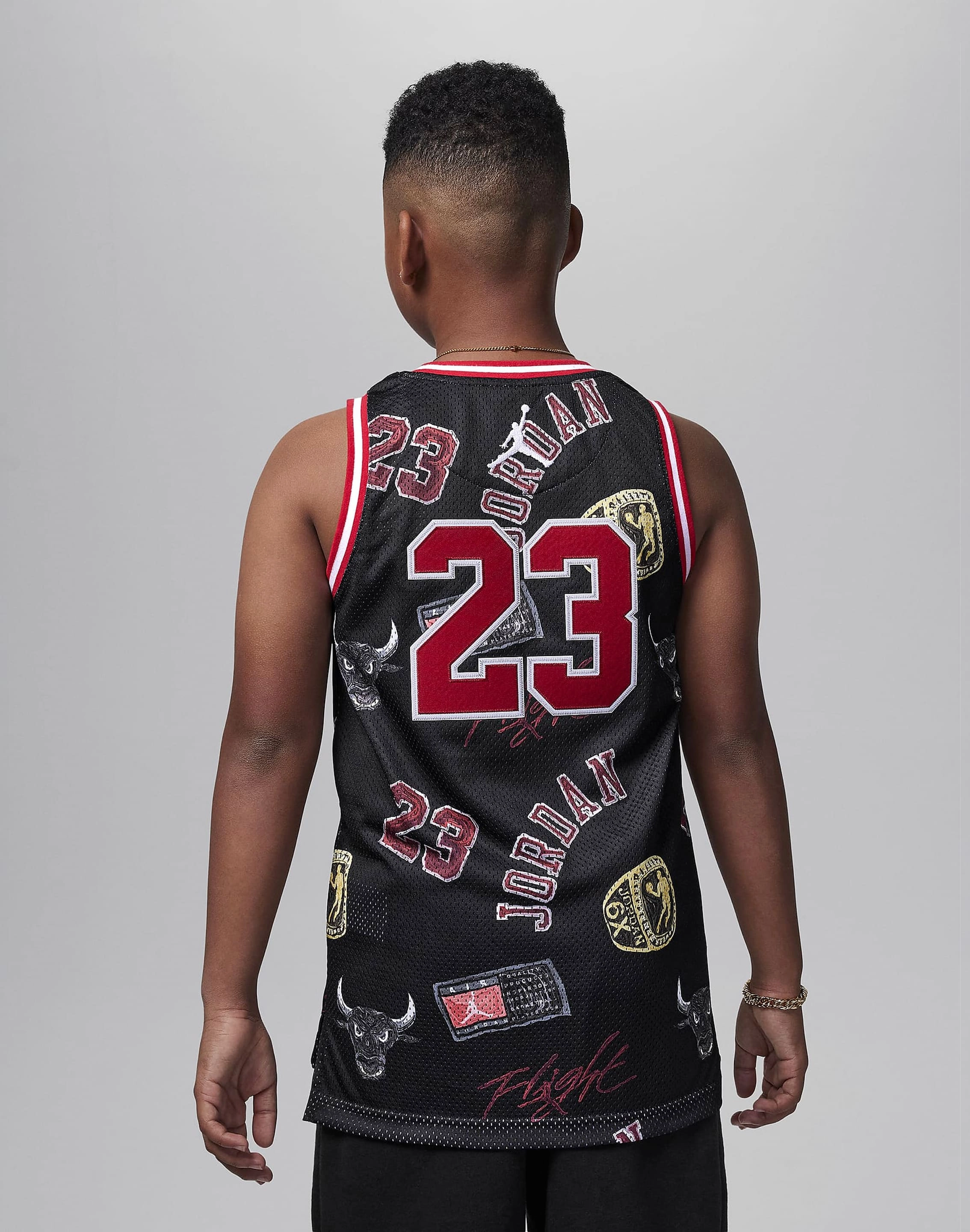 Nylon - included fashion Jordan 23 Striped Jersey Grade-School