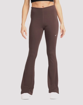 Nylon - included fashion Nike Sportswear Chill Knit Tight Mini-Rib Flared Leggings Fashion shows