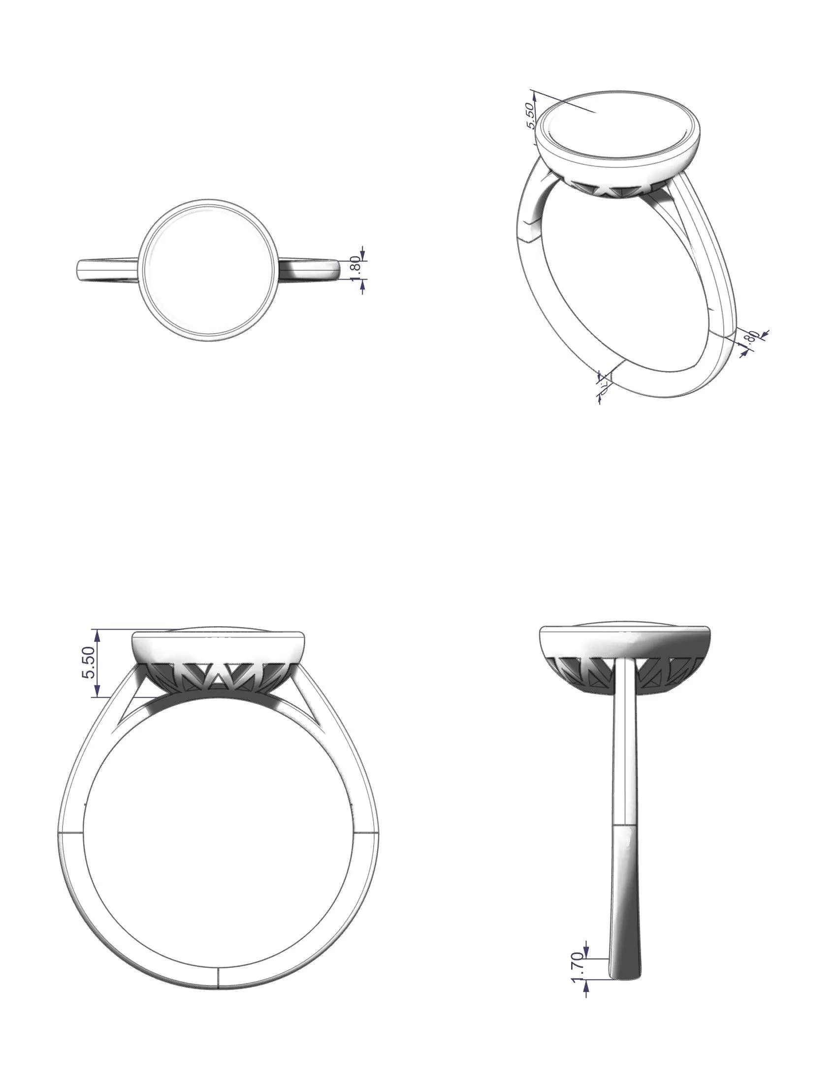 Opal Solitaire Ring 14k