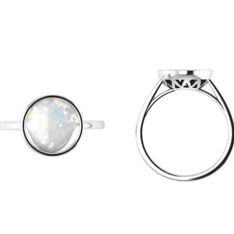 Opal Solitaire Ring 14k