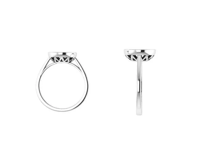 Opal Solitaire Ring 14k