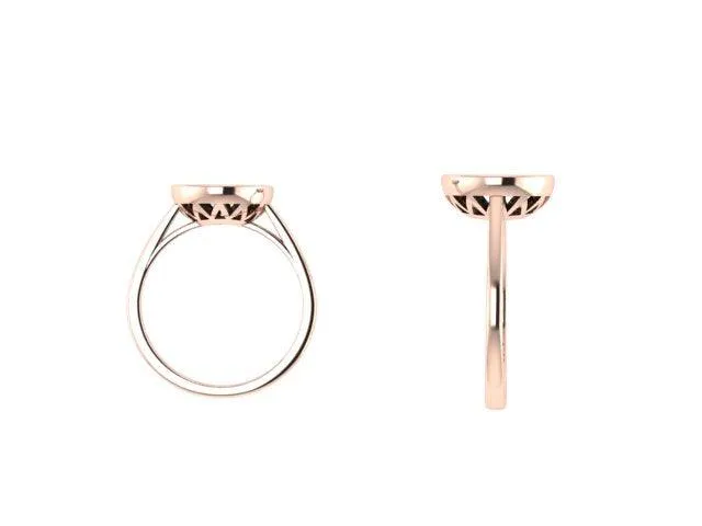 Opal Solitaire Ring 14k