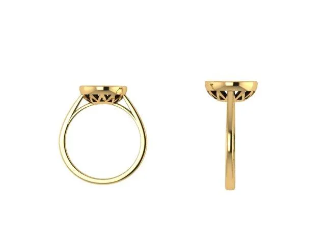 Opal Solitaire Ring 14k