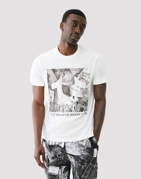 Organic fashion products True Religion All Over Print Classics Tee Business casual wear