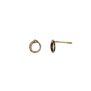 Ouroboros 14K Gold Symbol Stud