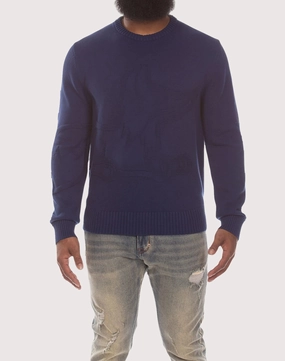 Patterned fashion (floral, stripes, etc.) Akoo Snobby Blue Depths Sweater Fashion exhibitions