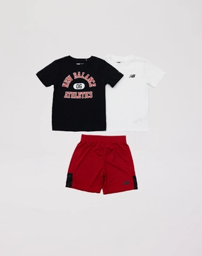 Patterned fashion (floral, stripes, etc.) New Balance Varsity 3-Piece Shorts Set Toddler Fashion catalog