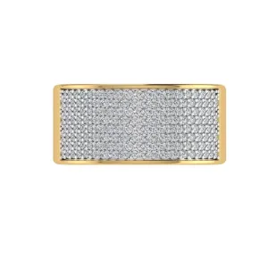 Pave Diamond Band Yellow Gold 14k 0.75 ct.tw