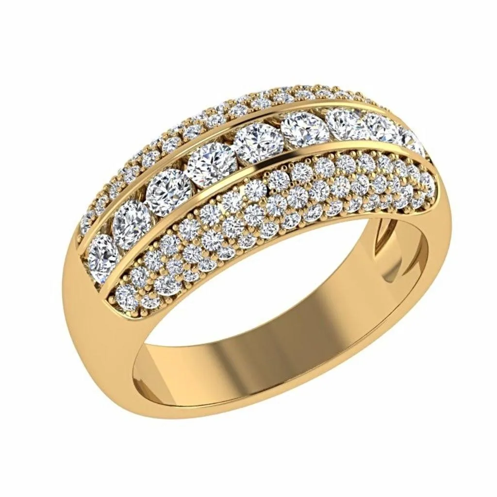 Pave Diamond Ring 18K Gold