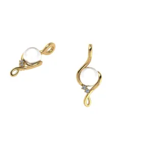 Pearl and Diamonds Twisted Pendant