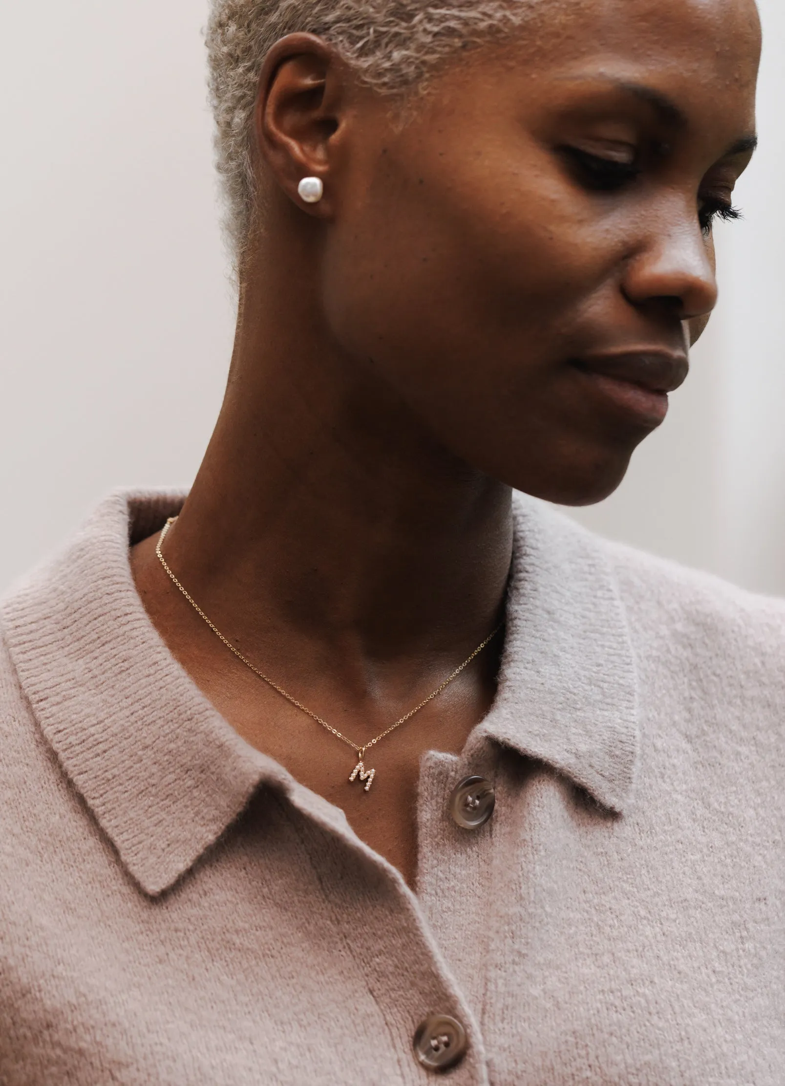 Pearl Initial Necklace