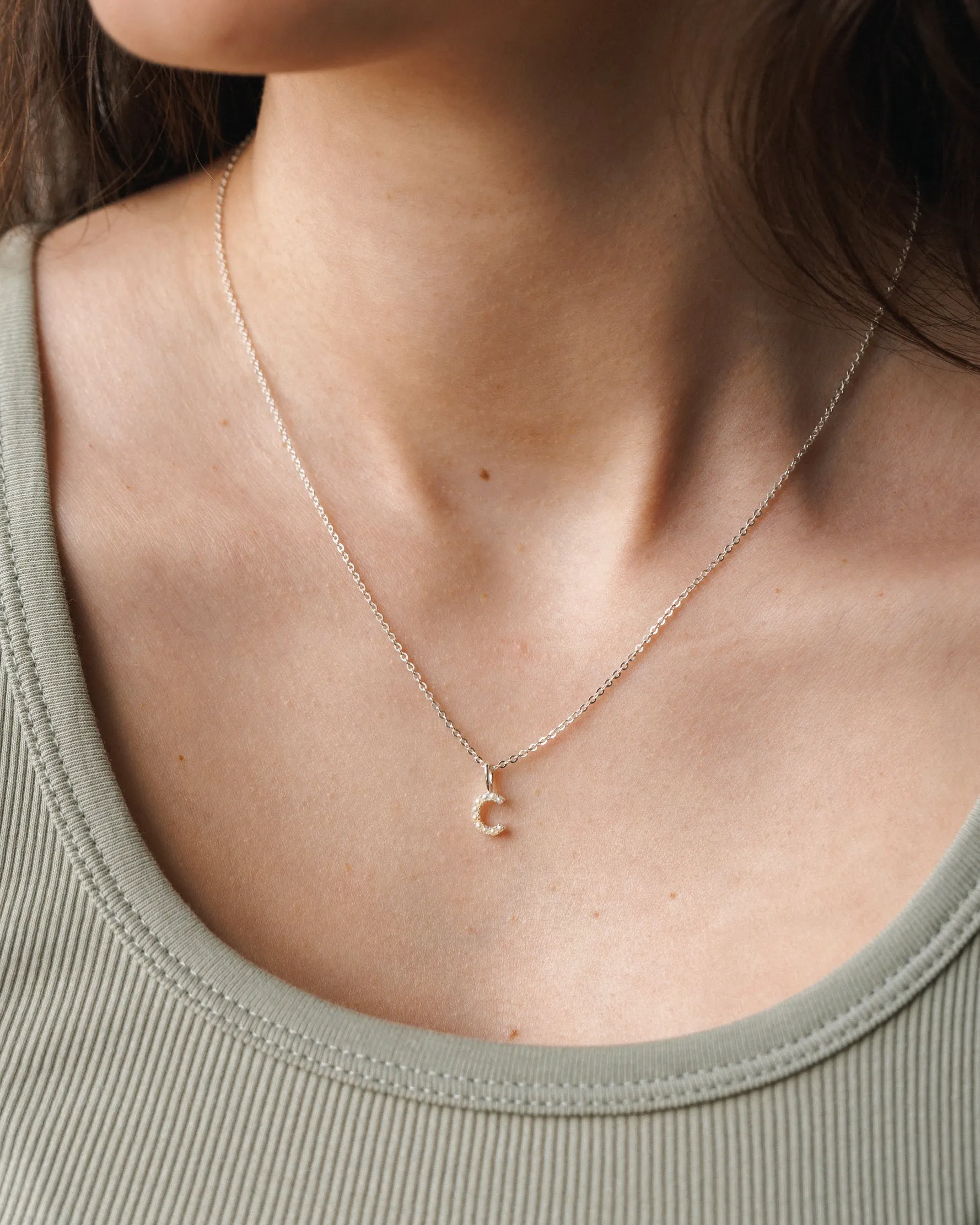 Pearl Initial Necklace