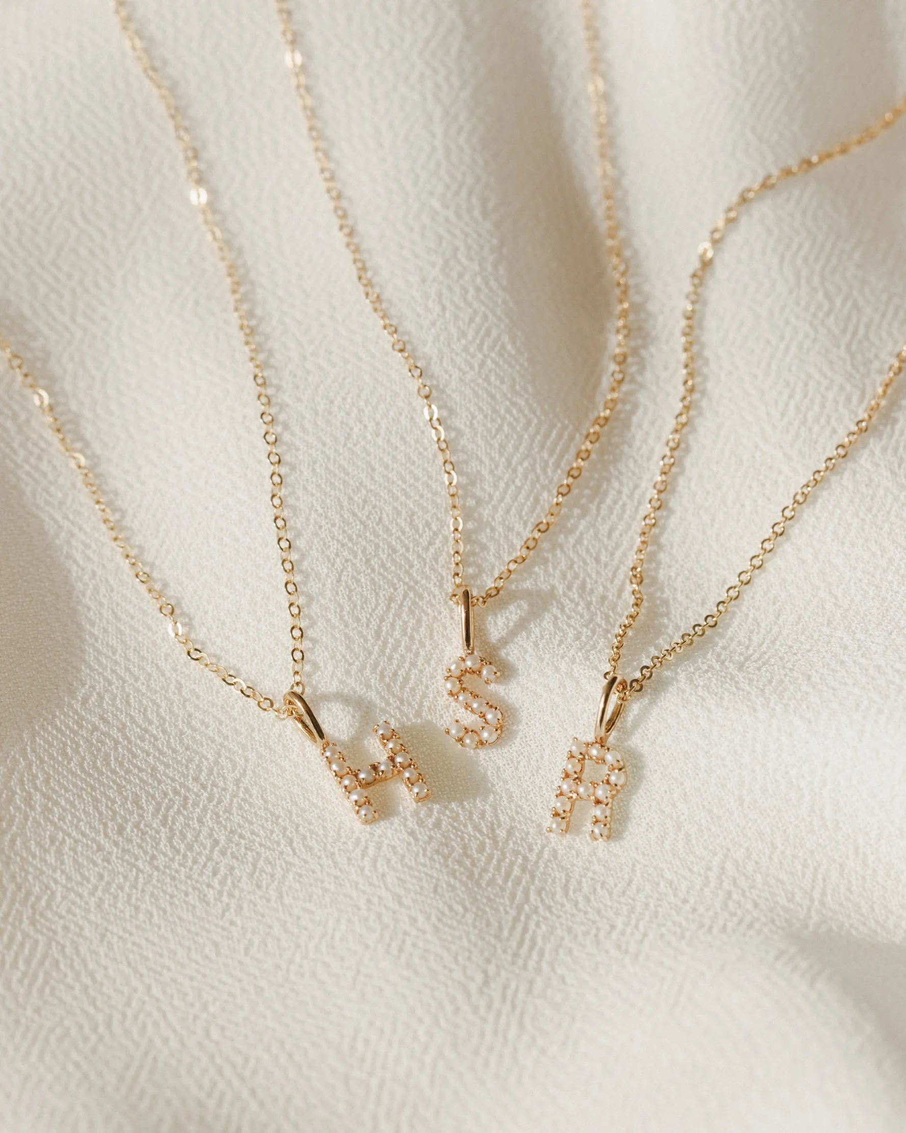 Pearl Initial Necklace
