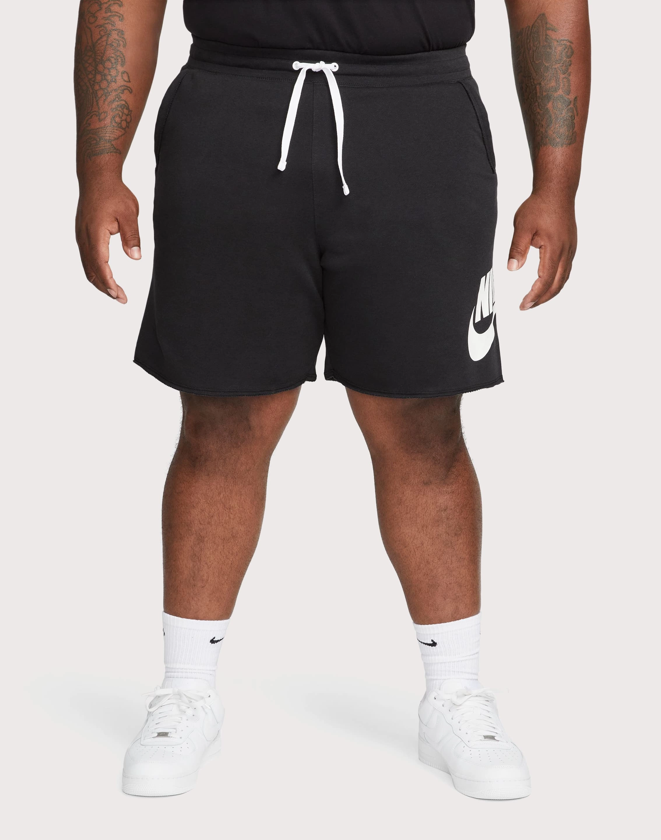 Polyester - used fashion Nike Club Fleece Alumni French Terry Black Shorts Silk - fabric fashion
