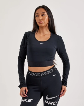 Polyester - used fashion Nike Pro Dri-FIT Cropped Long-Sleeve Top Fashion brands