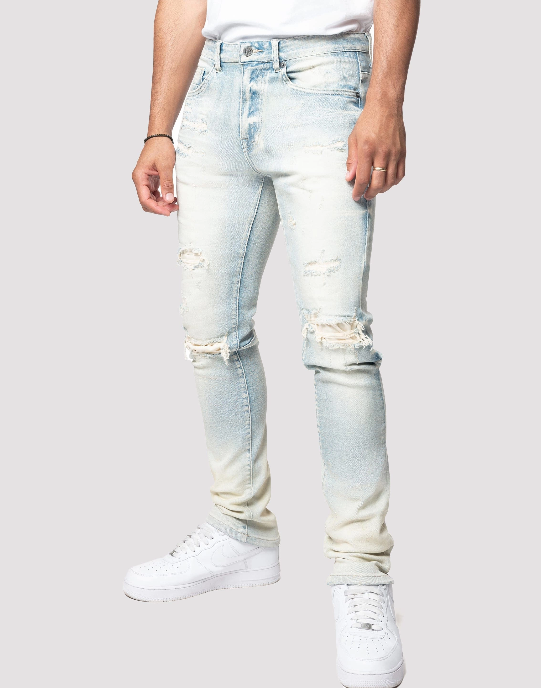Grindhouse Rip N Tear Slim Fit Ombre Blue Jeans Fashion subscription services Nautical - themed fashion