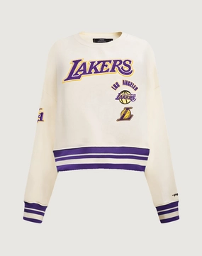 Popular fashion picks Pro Standard Los Angeles Lakers Retro Classic Crewneck Fashion technology