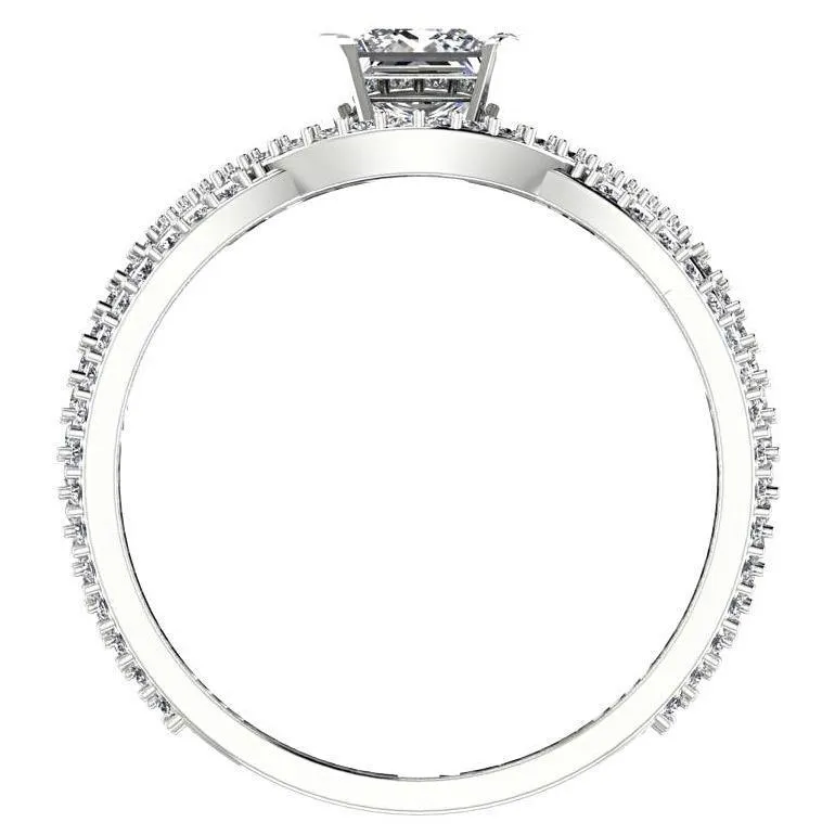 Princess Diamond Twisted Ring