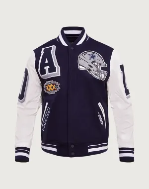 Pro Standard Dallas Cowboys Mashup Rib Wool Varsity Jacket Linen - crafted fashion Clothing prices