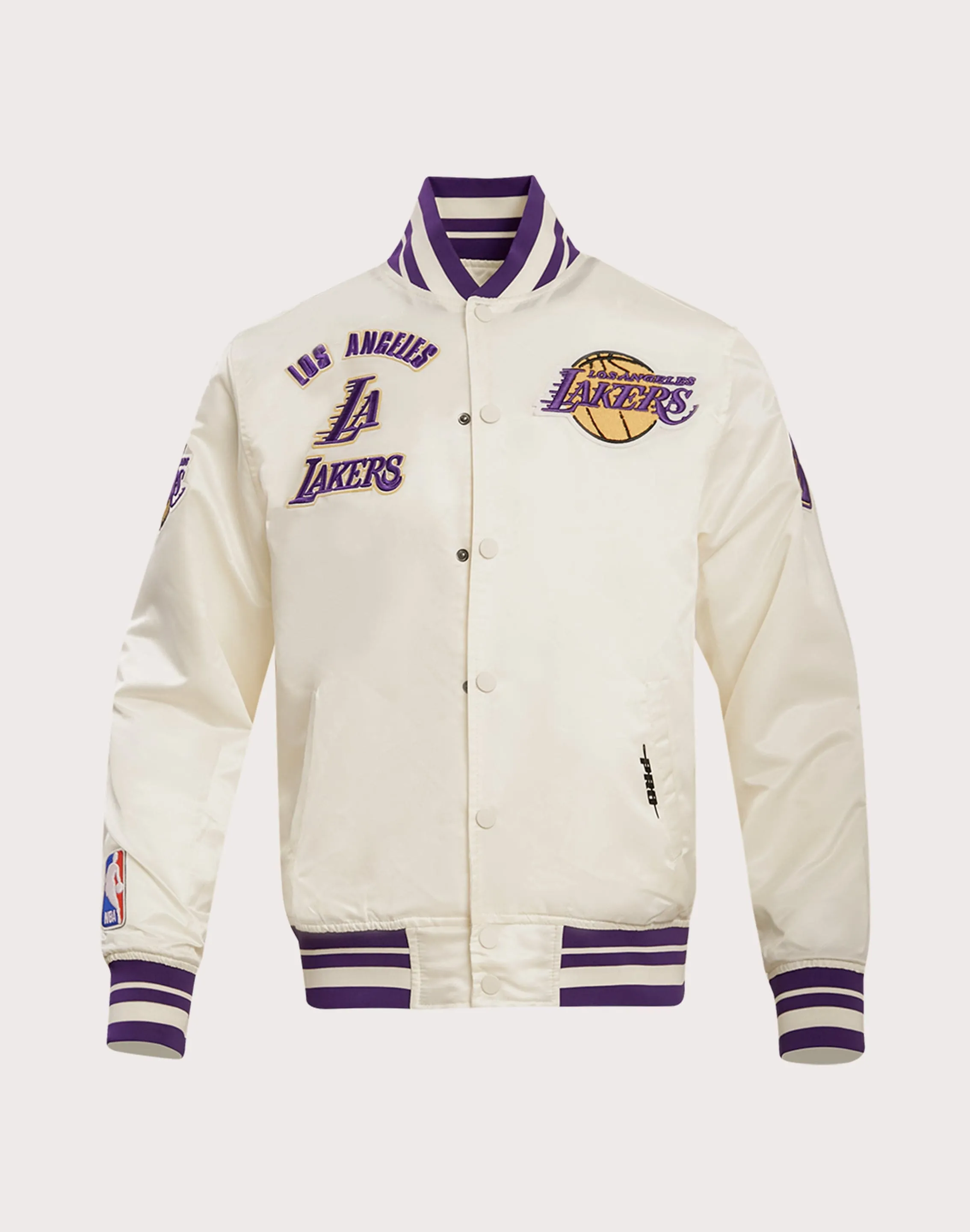 Pro Standard Los Angeles Lakers Retro Classic Rib Satin Jacket Free shipping offers Quality apparel