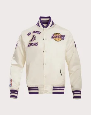 Pro Standard Los Angeles Lakers Retro Classic Rib Satin Jacket Free shipping offers Quality apparel