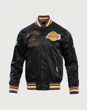 Pro Standard Los Angeles Lakers Retro Classic Rib Satin Jacket Smart casual wear Fashion accessories
