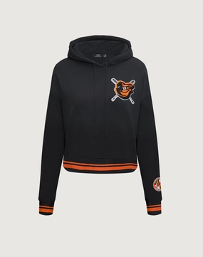 Pro Standard Baltimore Orioles Mashup Rib Cropped Hoodie Leather - material fashion Clothing assortments