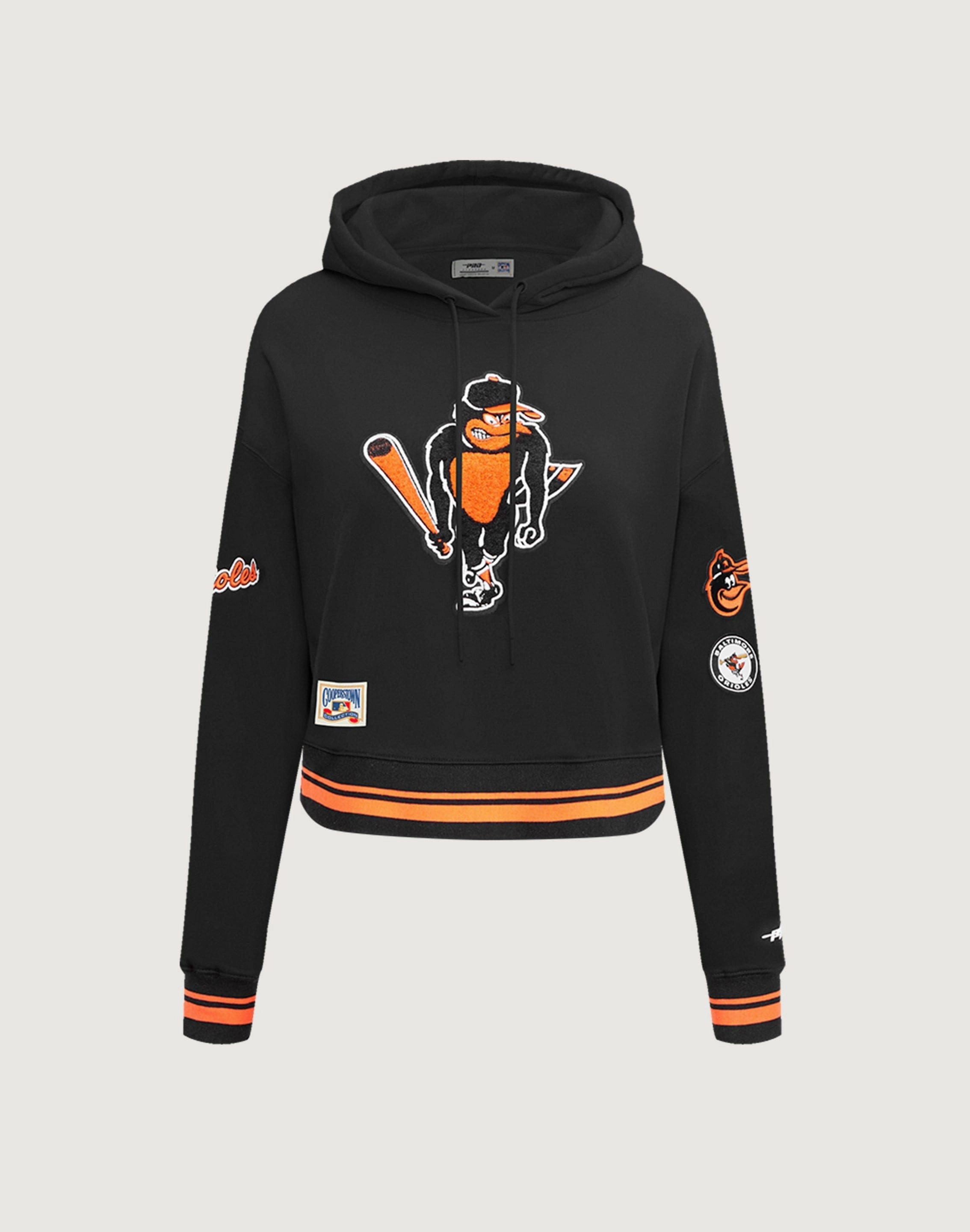 Pro Standard Baltimore Orioles Retro Classic Rib Cropped Hoodie Fashion forecasting Military - inspired fashion