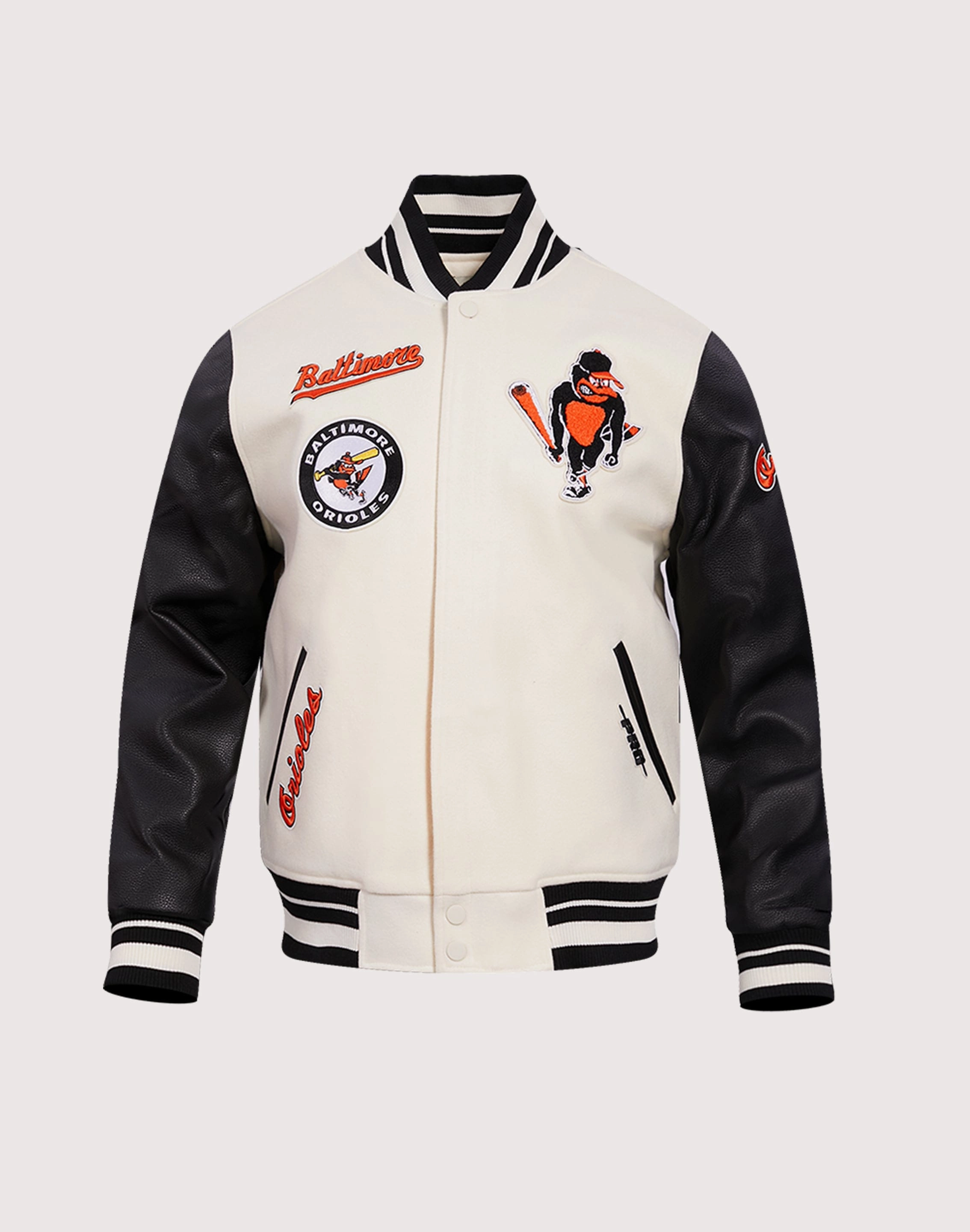 Pro Standard Baltimore Orioles Retro Classic Rib Wool Varsity Jacket Lace - detailed fashion Beaded fashion items