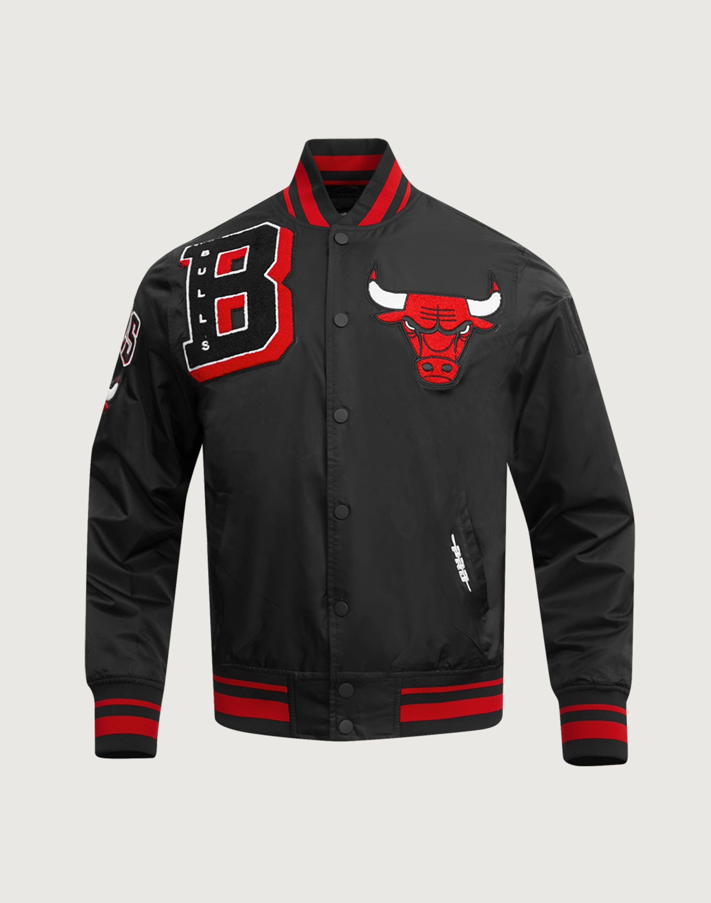 Pro Standard Chicago Bulls Mashup Rib Satin Jacket Clothing prices Polyester - used fashion