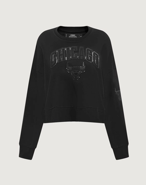 Pro Standard Chicago Bulls Triple Black Crewneck High - end fashion Free shipping offers