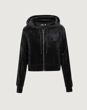Pro Standard Chicago Bulls Triple Black Velour Zip Hoodie Online fashion shopping Smart casual wear