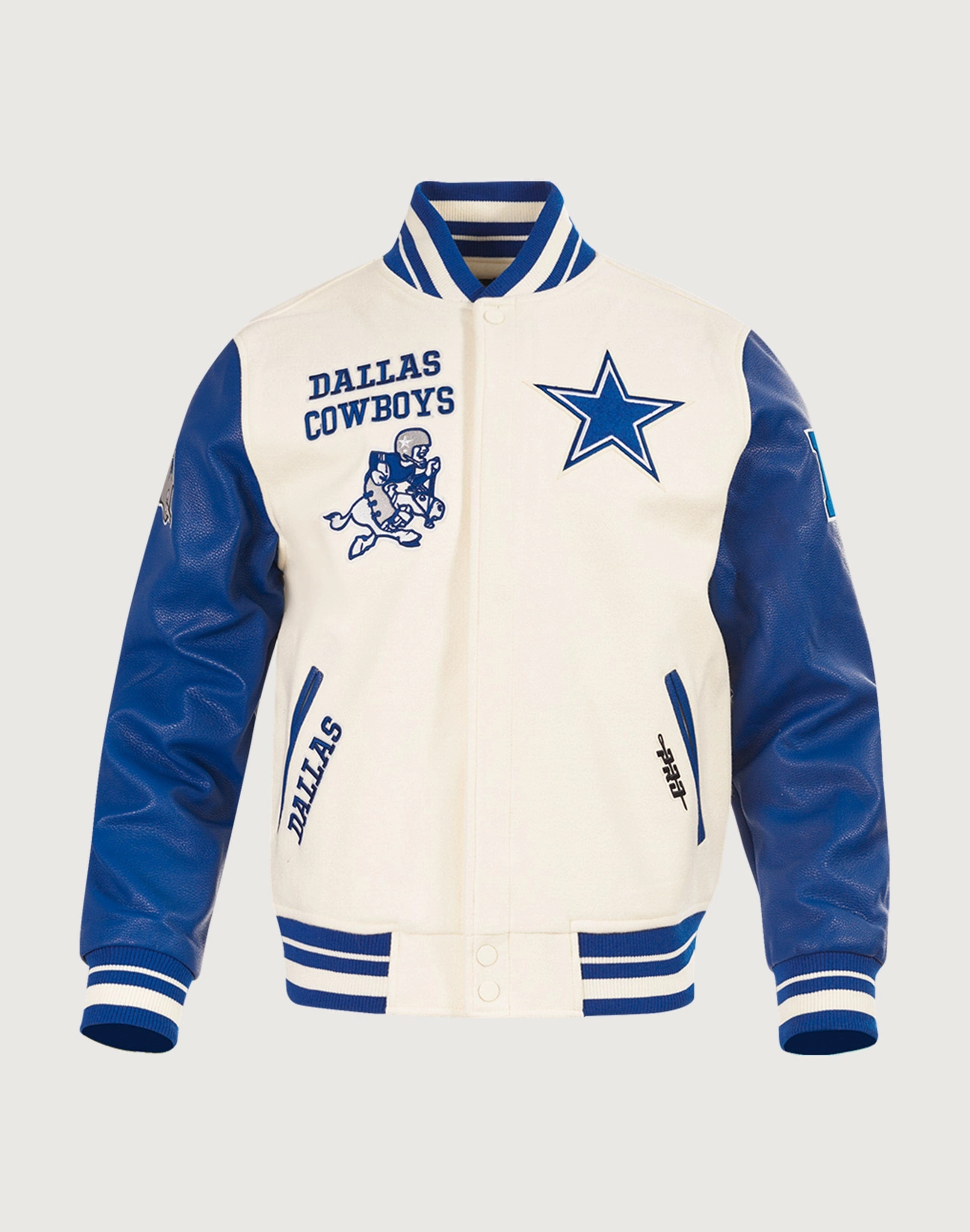 Pro Standard Dallas Cowboys Retro Classic Rib Wool Varsity Jacket Fashion history Fashion culture
