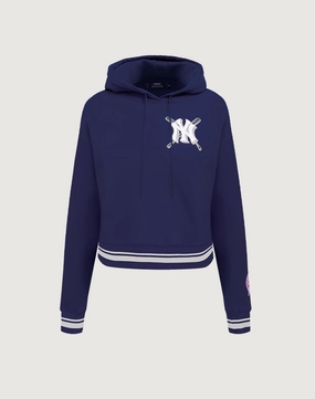 Pro Standard New York Yankees Mashup Rib Cropped Hoodie Clothing prices Fashion sizes