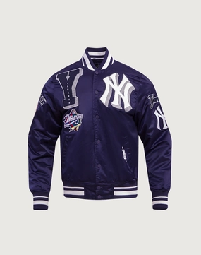 Pro Standard New York Yankees Mashup Rib Satin Jacket Fashion museums Comfortable apparel