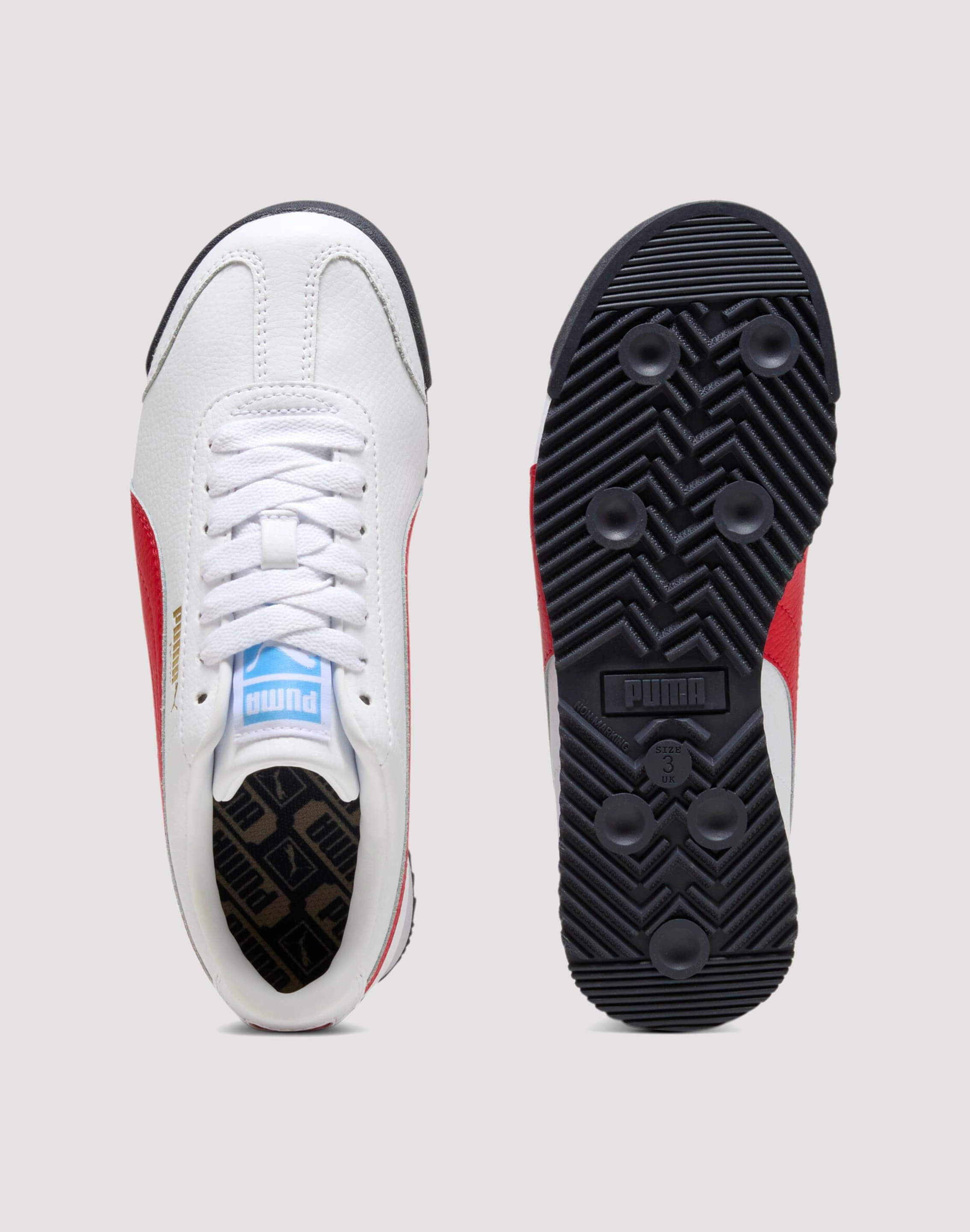 Puma Roma 24 Standard Grade School Boys' "White/Red/Blue" Affordable fashion