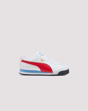 Puma Roma 24 Standard Grade School Boys' "White/Red/Blue" Affordable fashion Sustainable fashion