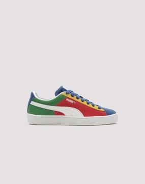Puma Suede XXI Primary Grade School Boys' "Red/Green/Blue" Free shipping offers Cotton - made fashion