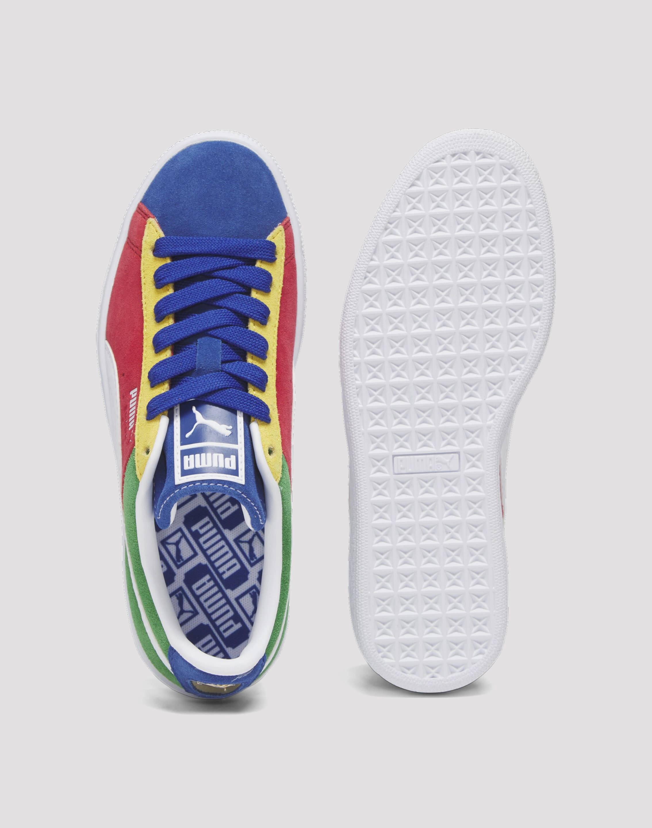 Puma Suede XXI Primary Grade School Boys' "Red/Green/Blue" Free shipping offers