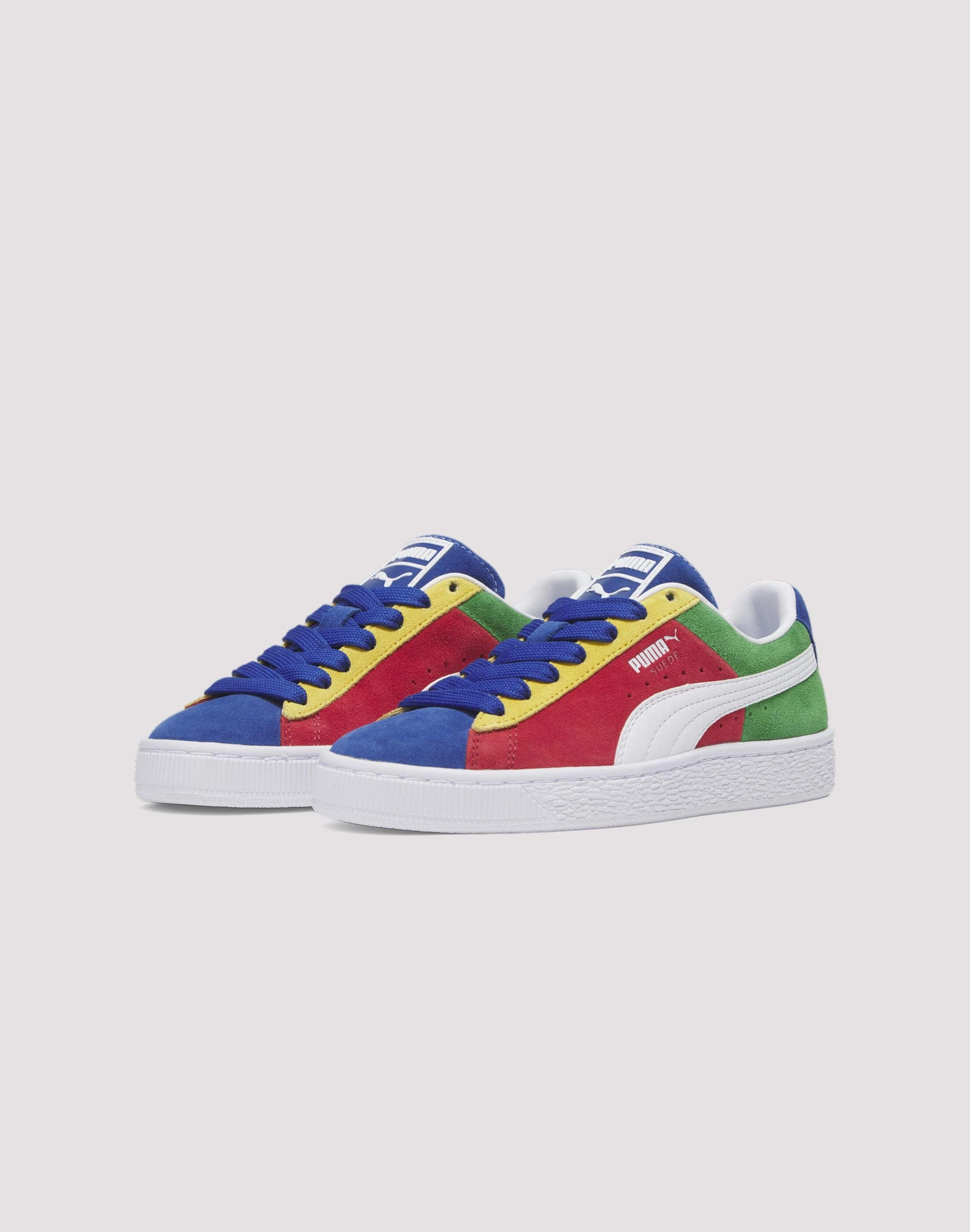 Puma Suede XXI Primary Grade School Boys' "Red/Green/Blue" Free shipping offers
