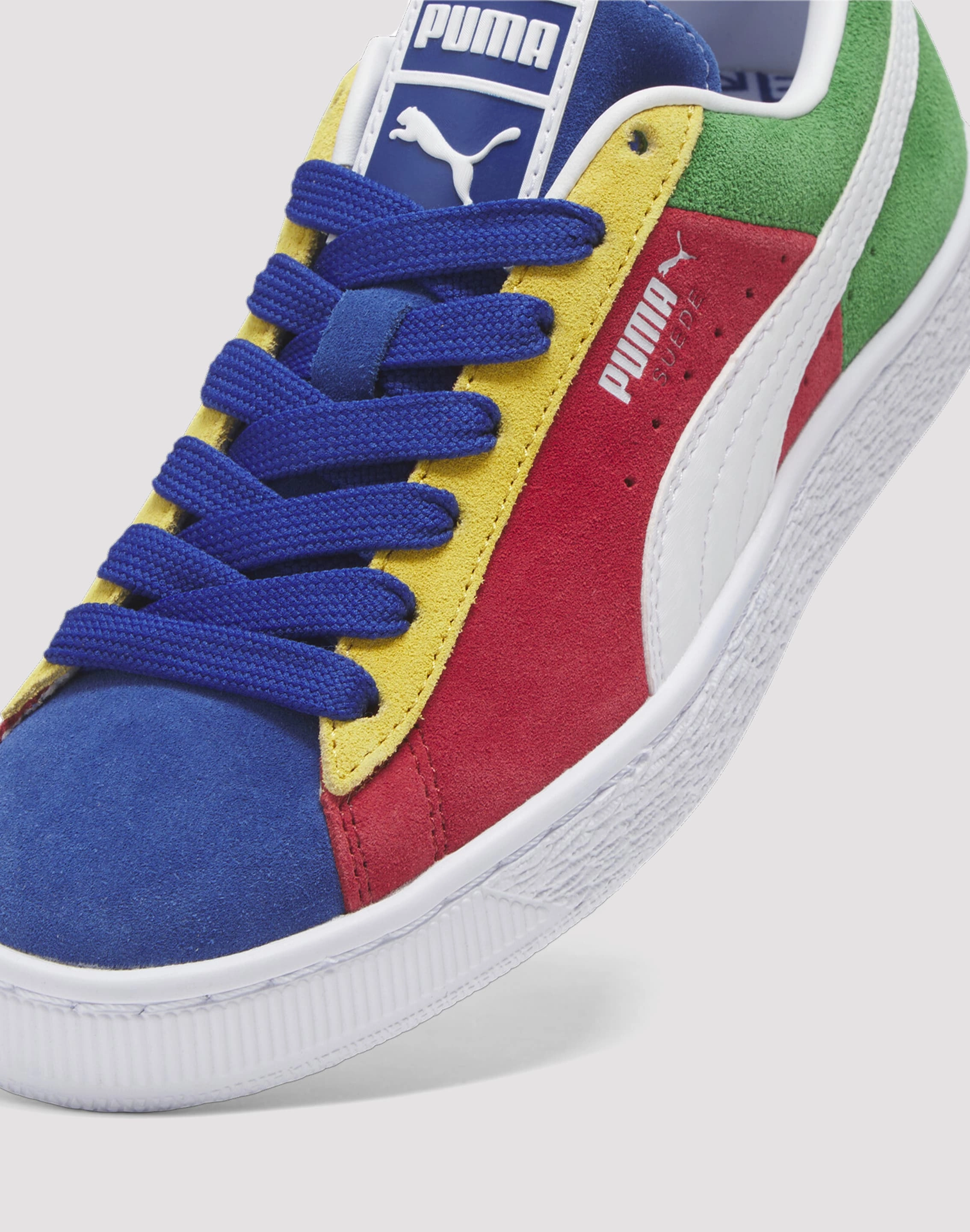Puma Suede XXI Primary Grade School Boys' "Red/Green/Blue" Free shipping offers