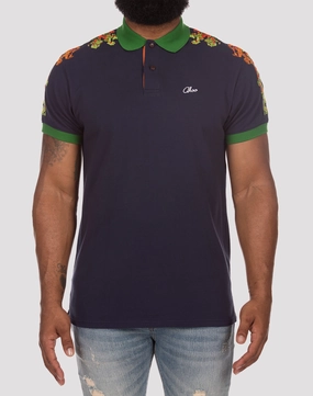 Quality apparel Akoo Greenery Blue Polo Affordable fashion