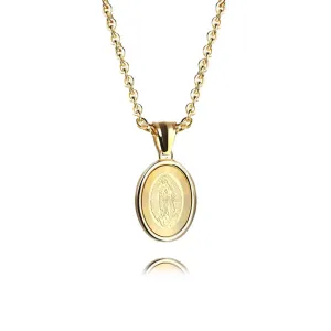 Religious Virgin Mary Titanium Virgencita Necklace