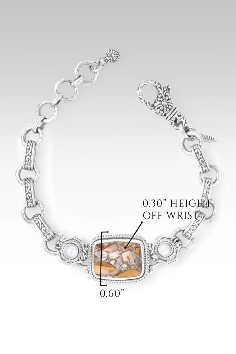 Remember Hope Bracelet? in Brecciated Mookaite & White Mother of Pearl