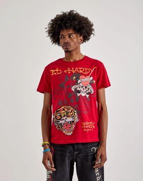 Retro fashion finds Ed Hardy  Tiger Skull Shorts Sleeve Tee Fashion for all body types